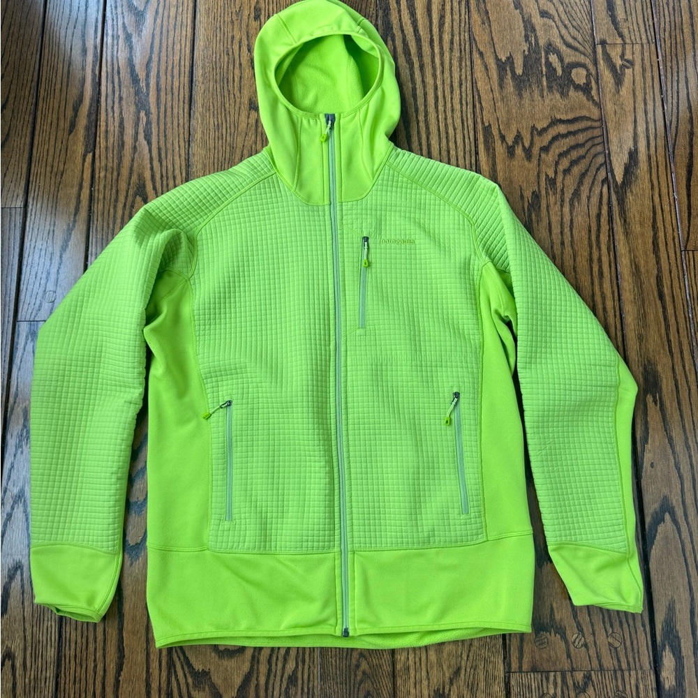 Patagonia Men's Dual Aspect Hoody Lime Green Size Large Full Zip Jacket
